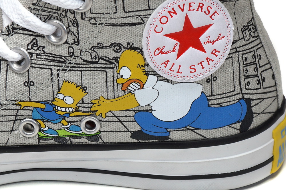 кеды converse с Бартом Симпсоном и Гомером